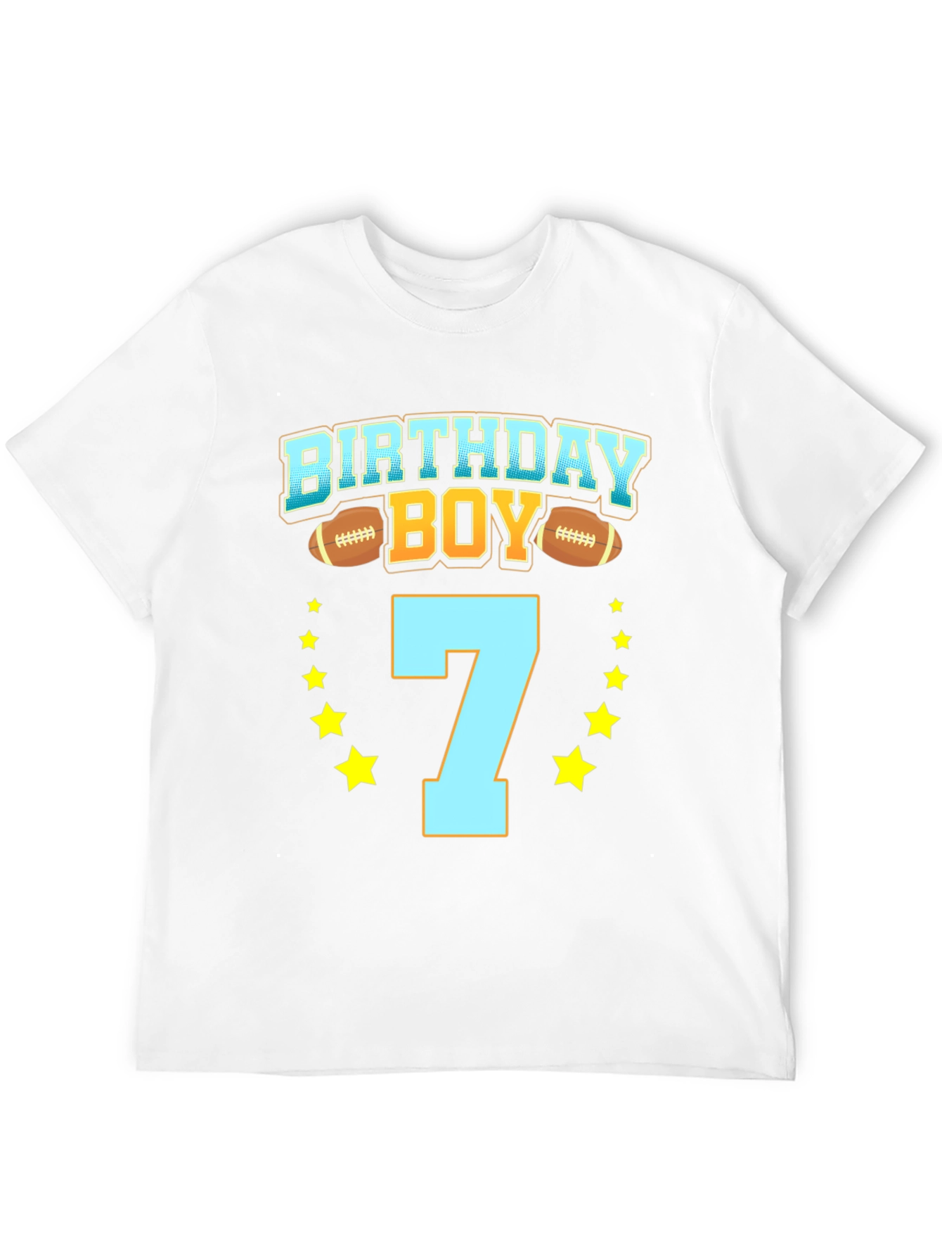 Birthday Boy Football 7th Birthday T-Shirt