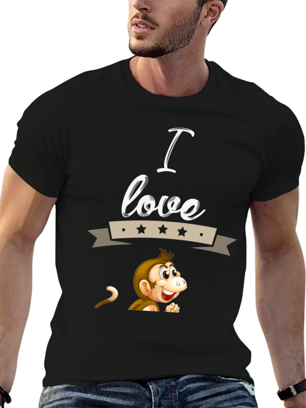 I Love Monkeys Graphic T-Shirt