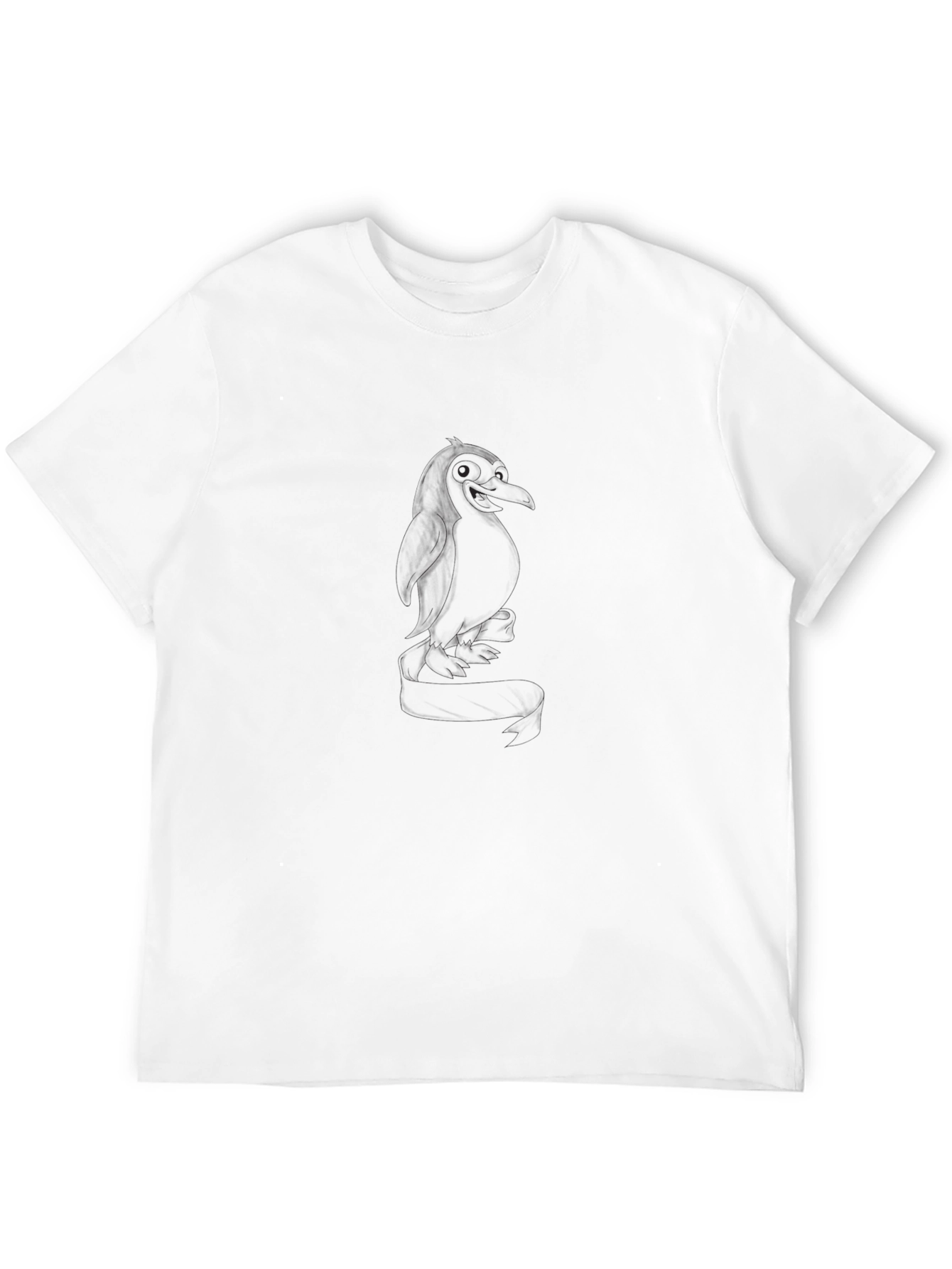 Mens Black Crewneck T-Shirt with Subtle Design
