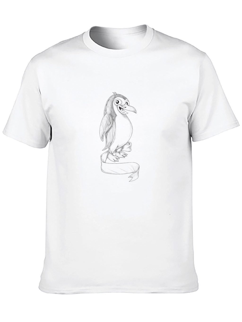 Mens Black Crewneck T-Shirt with Subtle Design