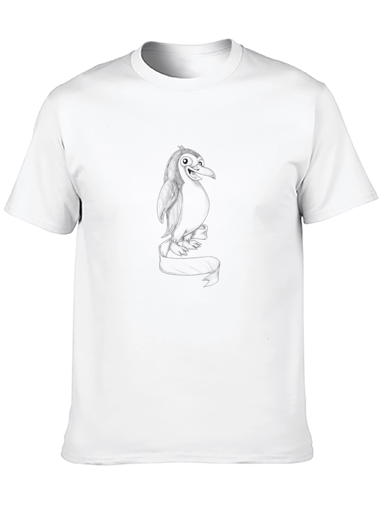 Mens Black Crewneck T-Shirt with Subtle Design