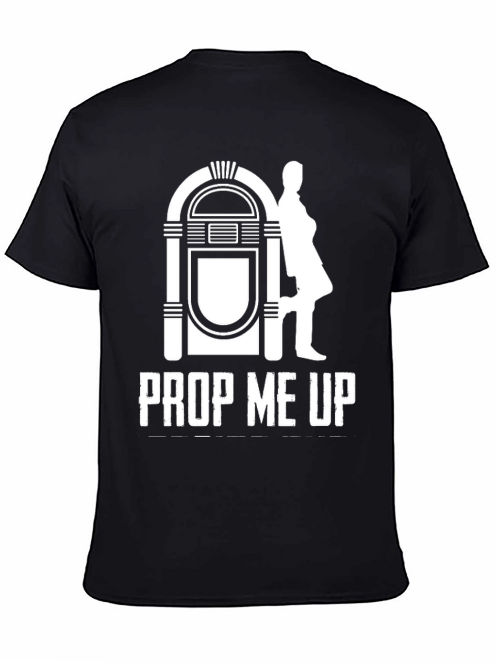 Retro Jukebox Prop Me Up T-Shirt - Black