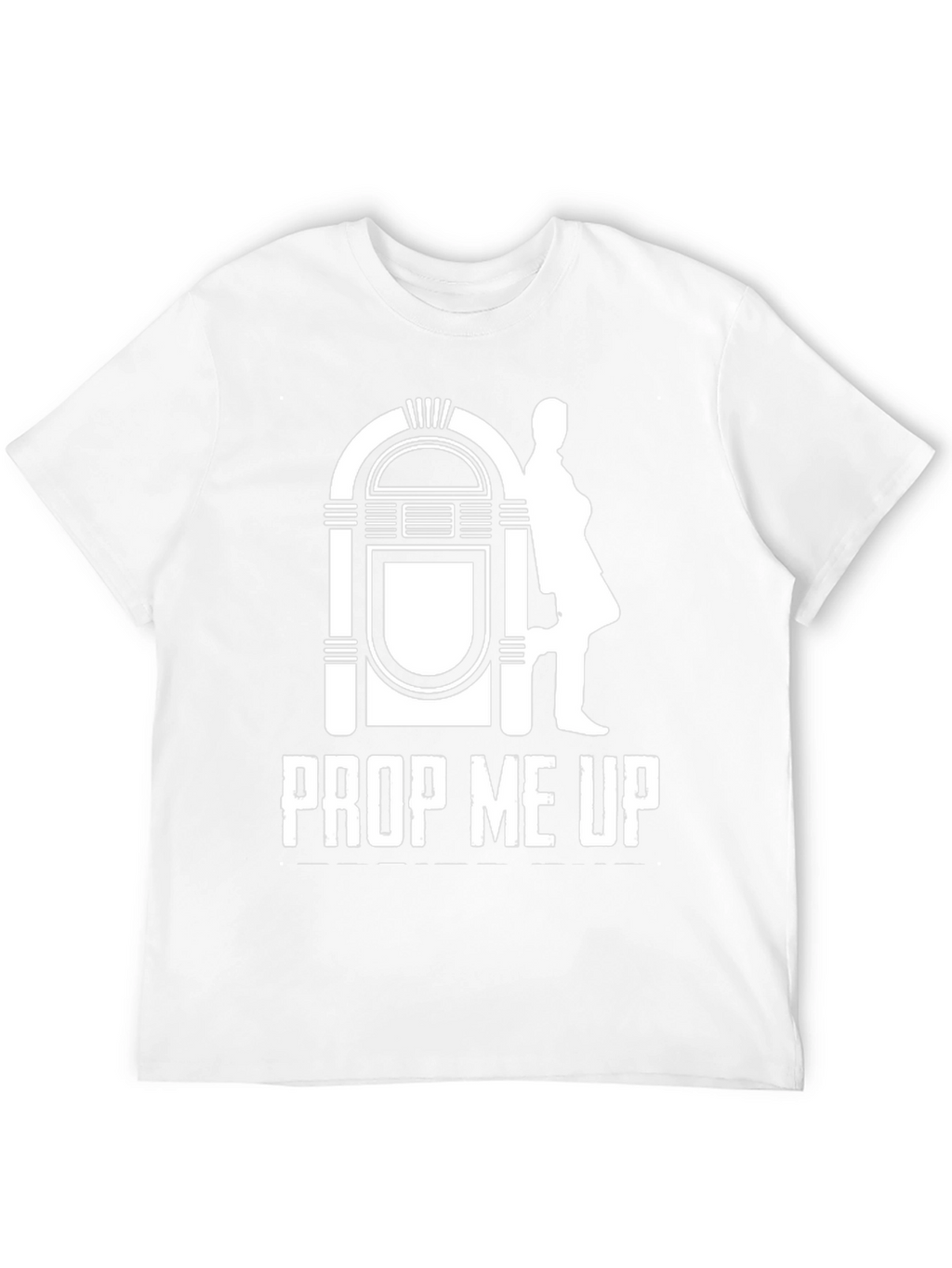Retro Jukebox Prop Me Up T-Shirt - Black