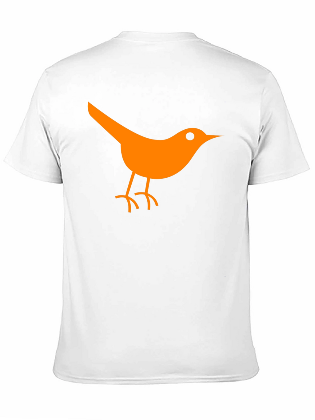 Orange Bird Graphic Tee - Casual Black T-Shirt