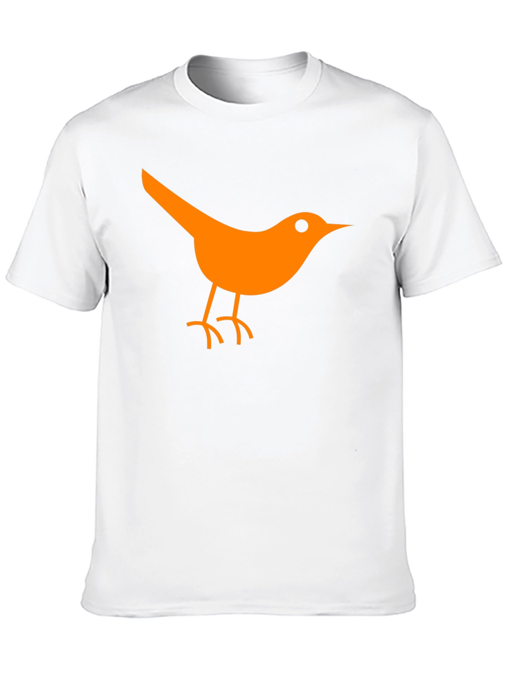 Orange Bird Graphic Tee - Casual Black T-Shirt