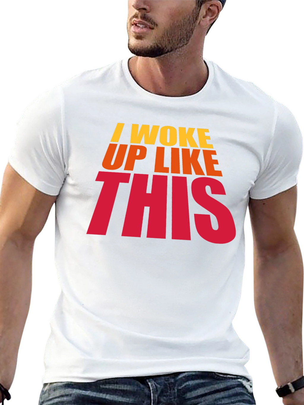 I Woke Up Like This Black Graphic T-Shirt
