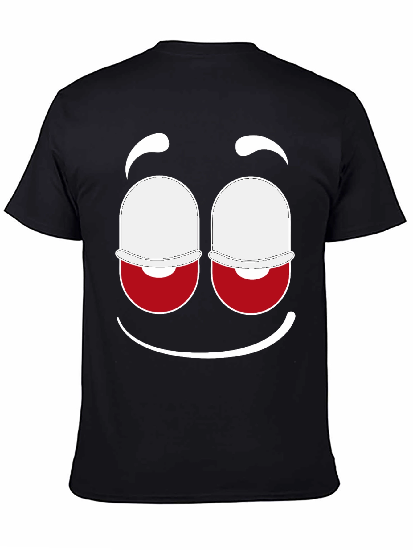 Funny Face Graphic Tee - Black Cotton Blend