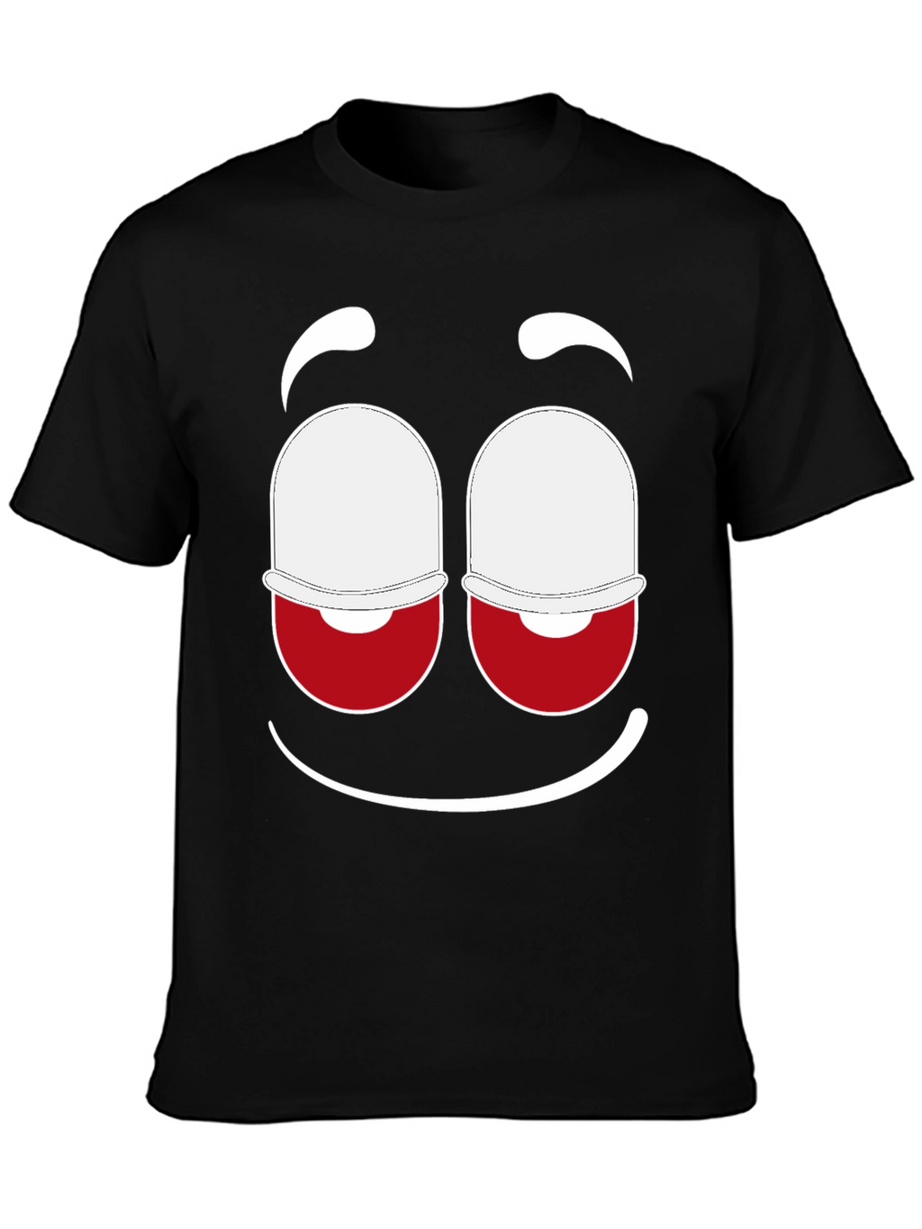 Funny Face Graphic Tee - Black Cotton Blend