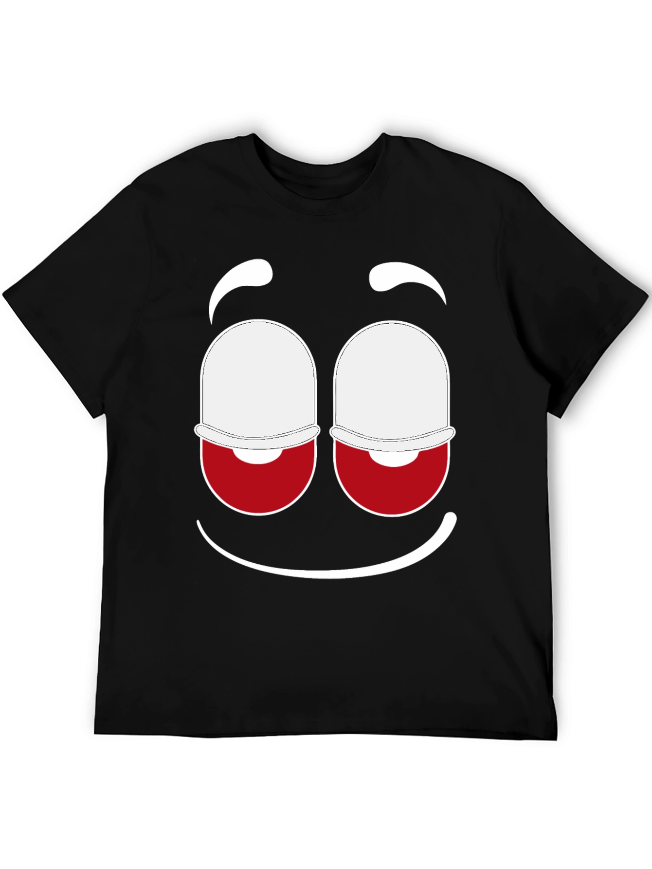 Funny Face Graphic Tee - Black Cotton Blend