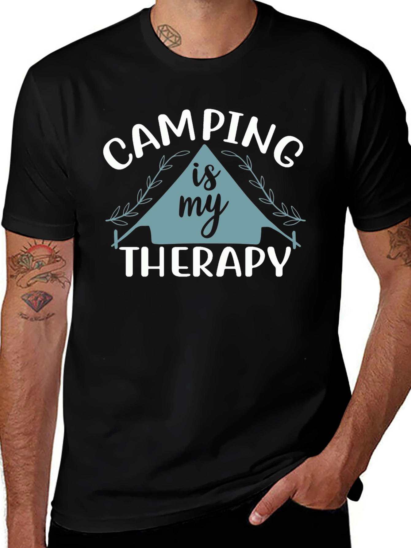 Camping Is My Therapy Tee - Outdoor Adventure Shirt
