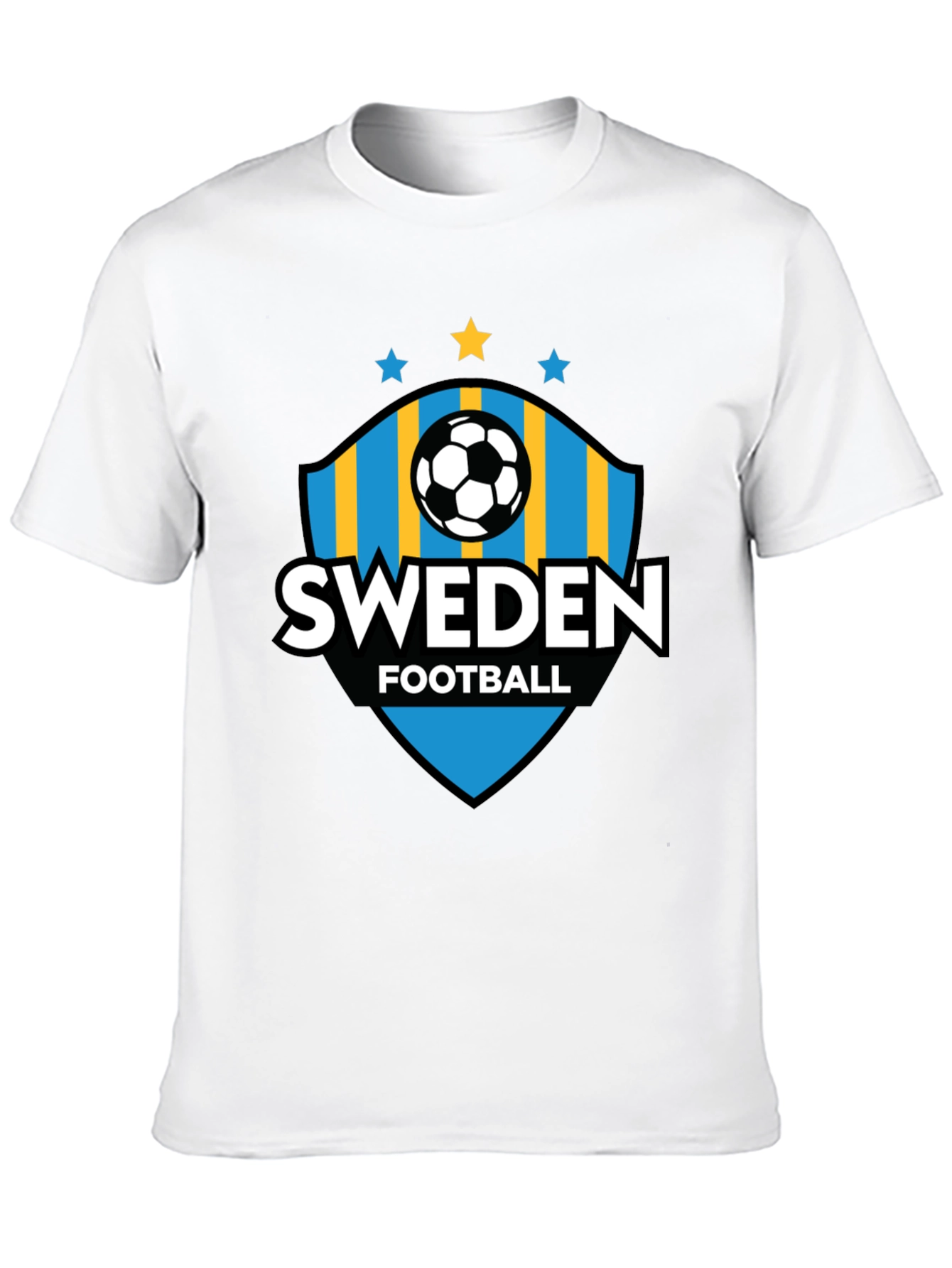 Sweden Football T-Shirt - Black Jersey
