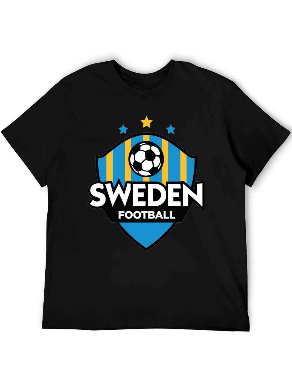 Sweden Football T-Shirt - Black Jersey