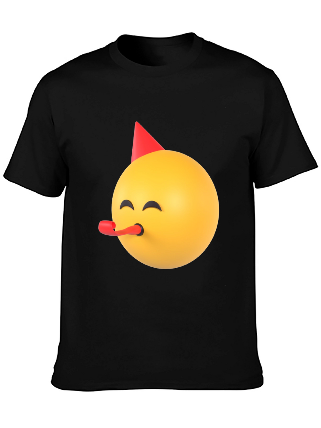 Party Emoji Black T-Shirt