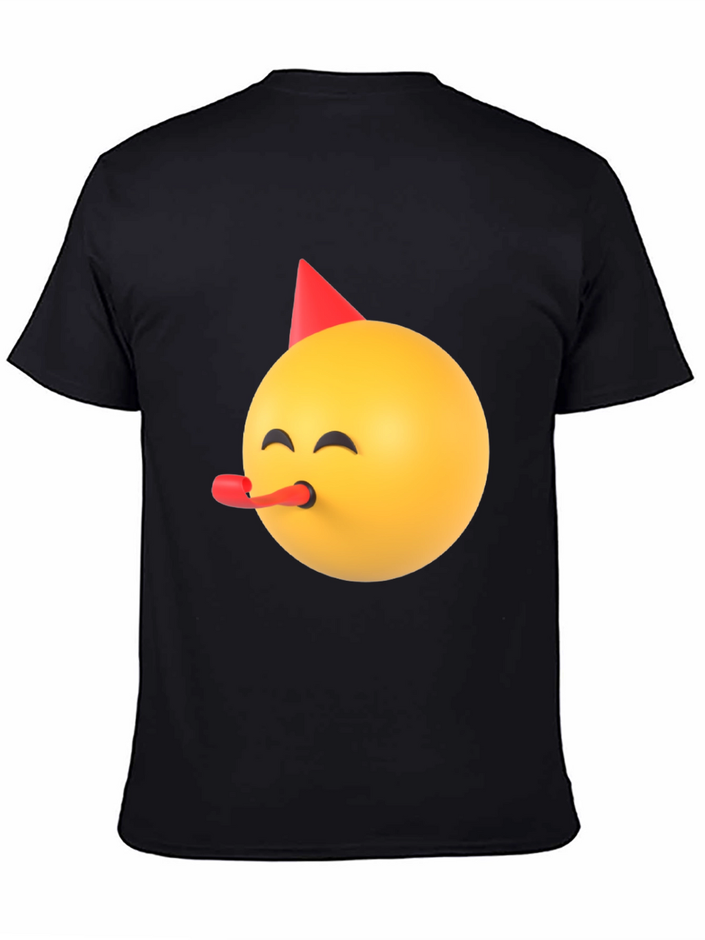 Party Emoji Black T-Shirt