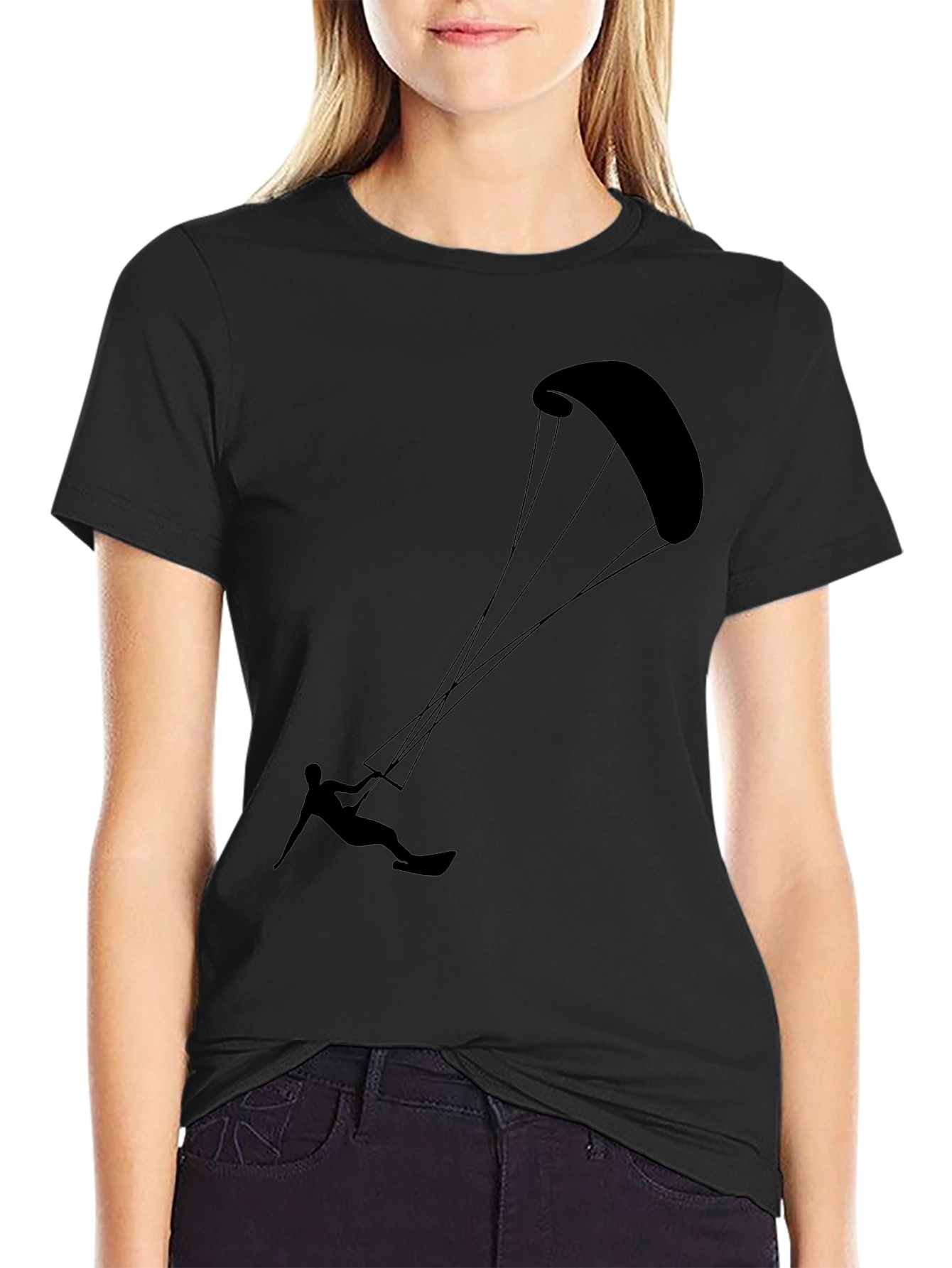Kitesurfing Black Graphic Tee