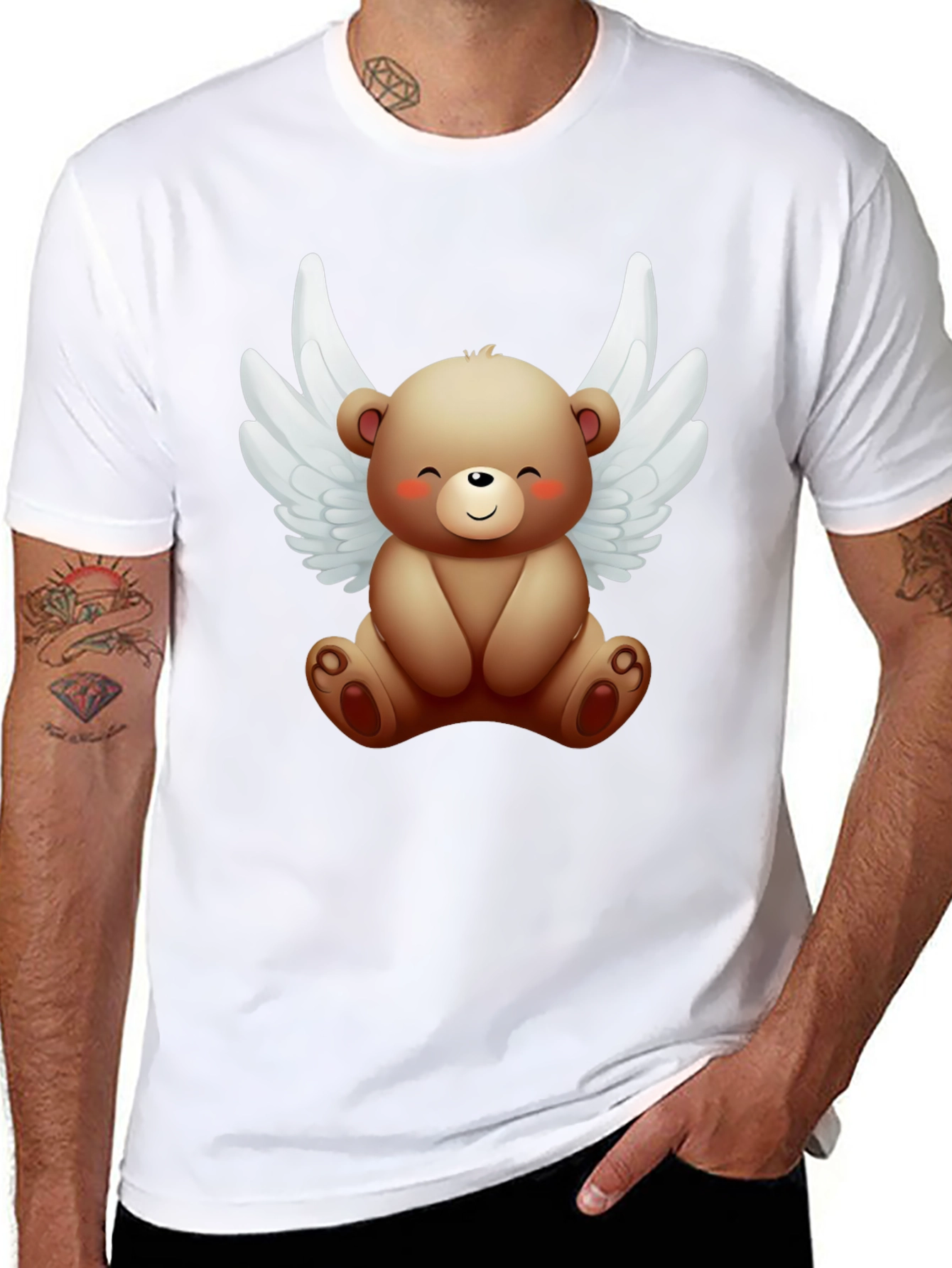 Angel Bear Graphic Tee - Cute & Comfy