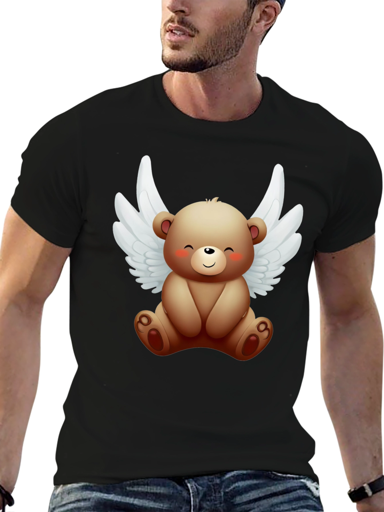 Angel Bear Graphic Tee - Cute & Comfy