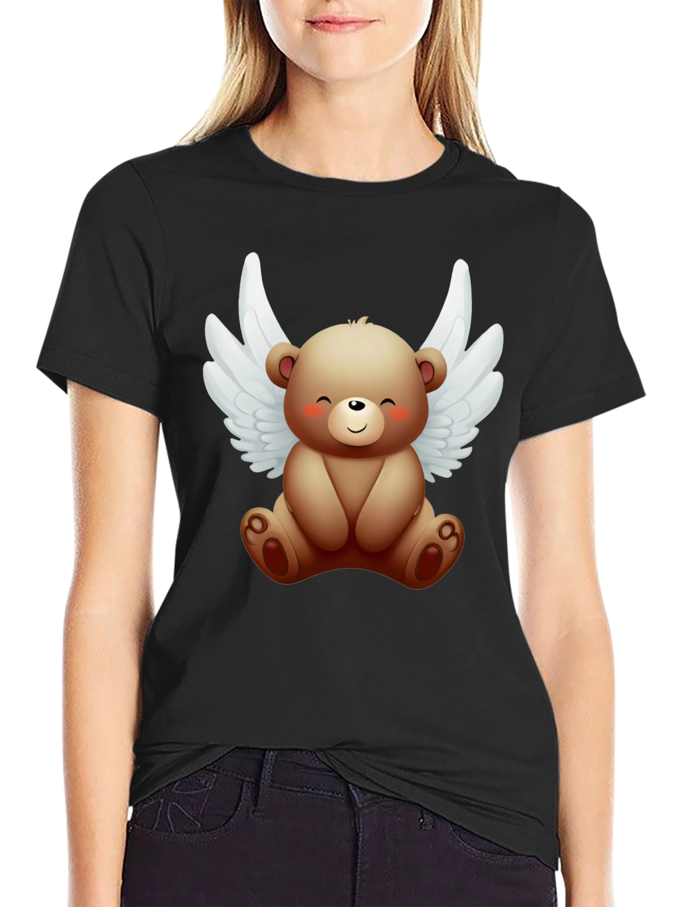 Angel Bear Graphic Tee - Cute & Comfy