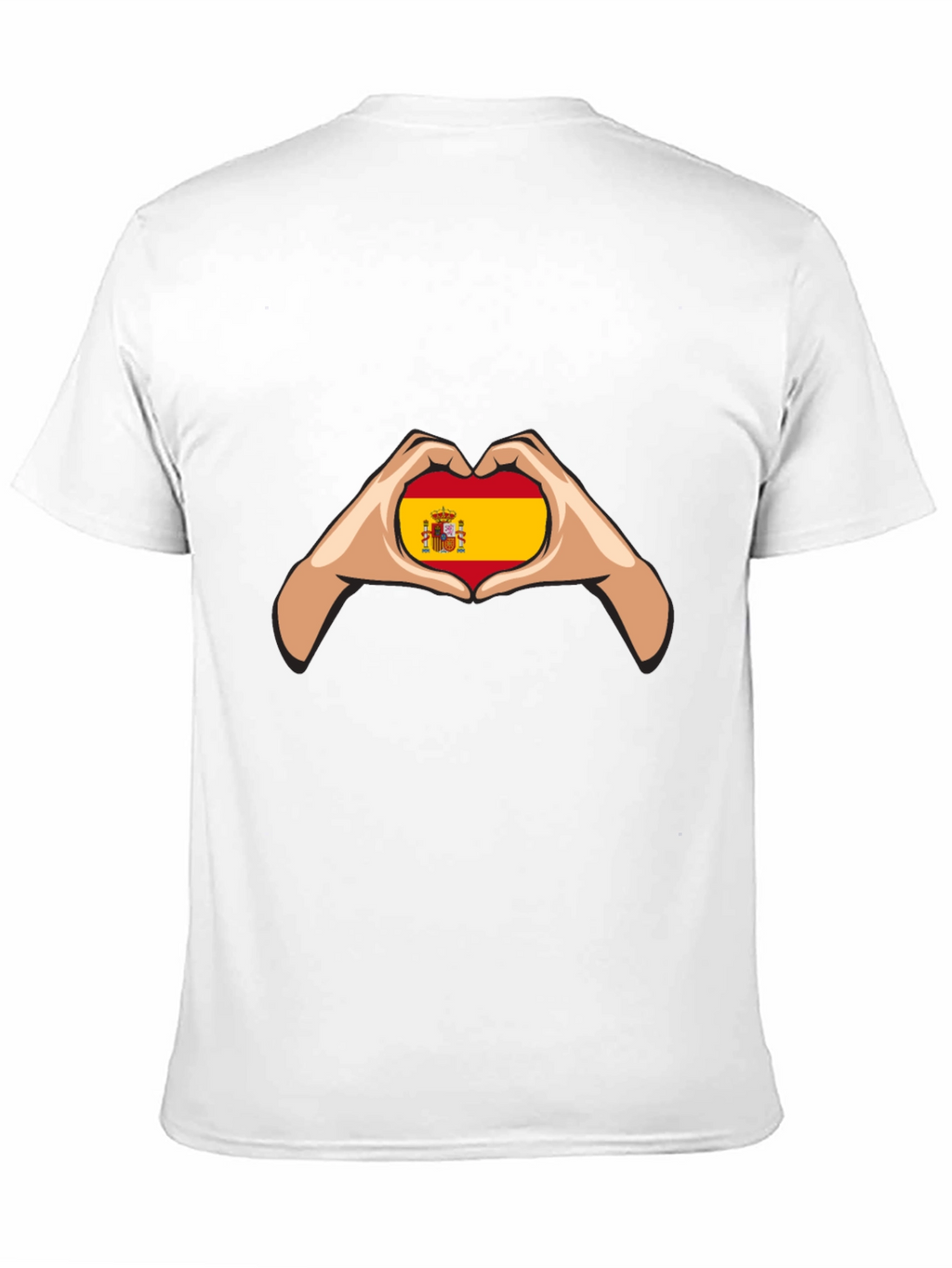 Spain Flag Heart Hands Graphic Tee