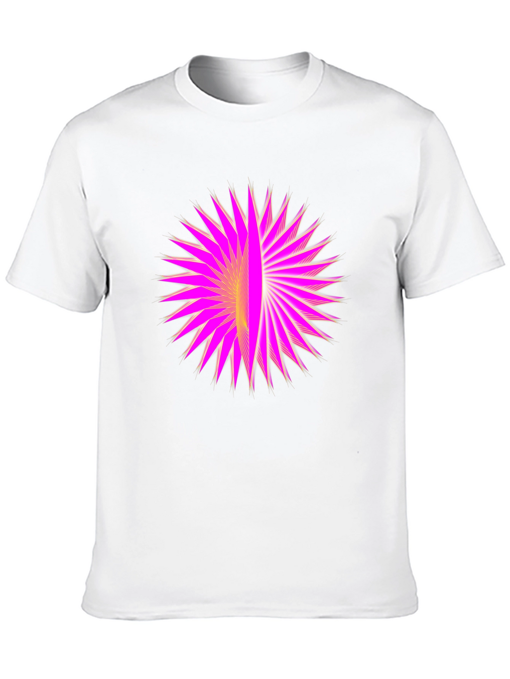 Geometric Burst Graphic Black T-Shirt