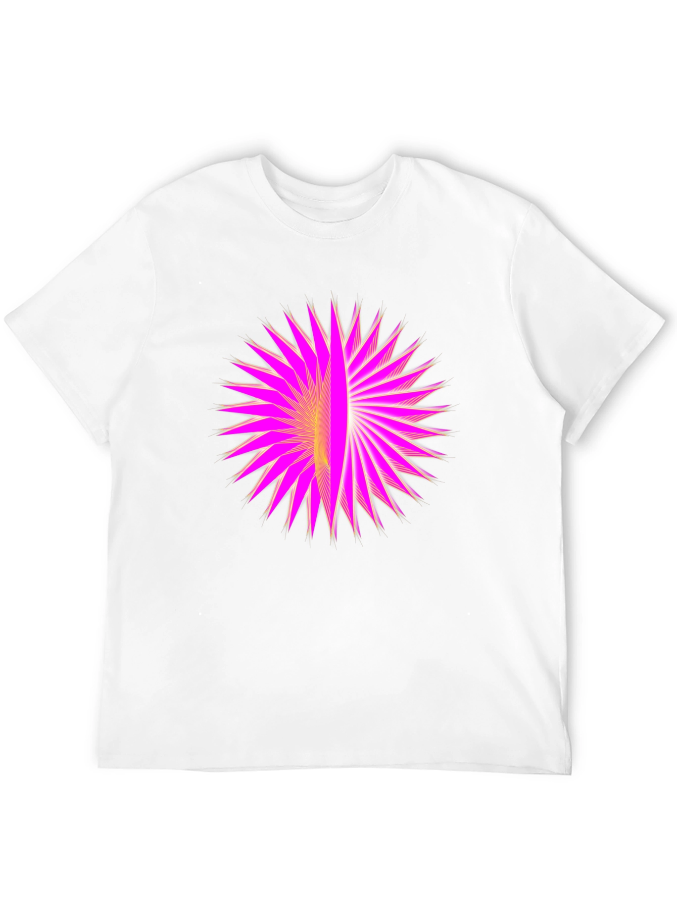 Geometric Burst Graphic Black T-Shirt