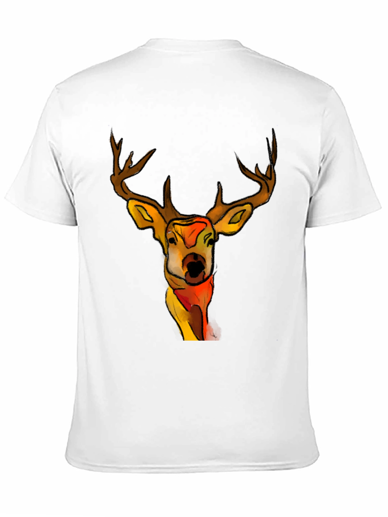 Deer Graphic Black T-Shirt - Unique Animal Tee