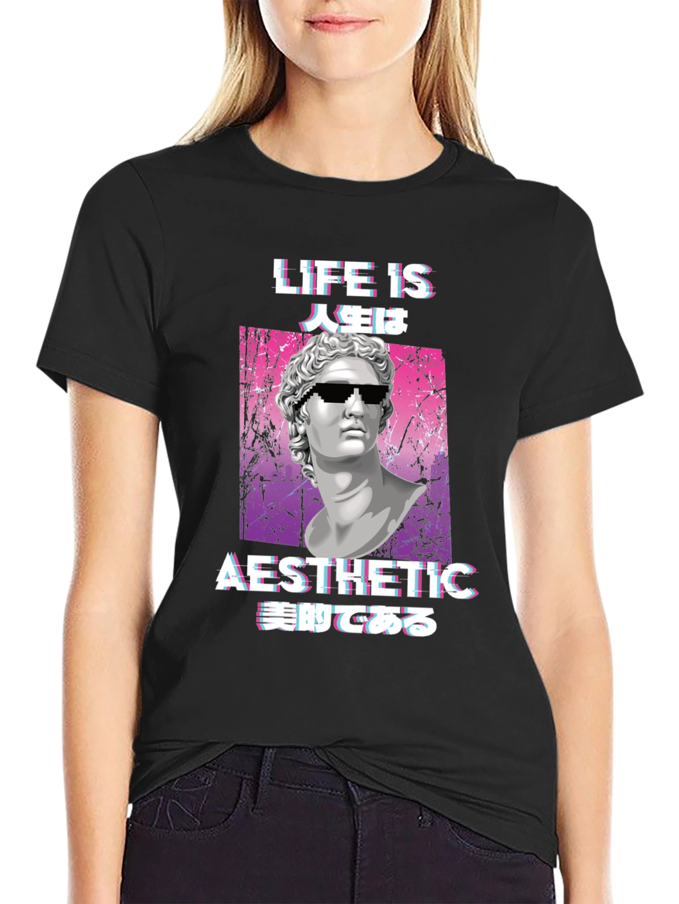 Aesthetic Life Statue Graphic Tee