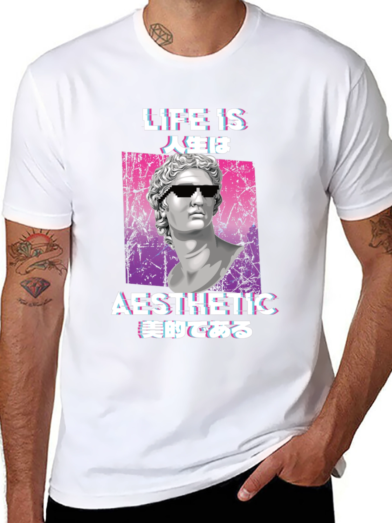 Aesthetic Life Statue Graphic Tee