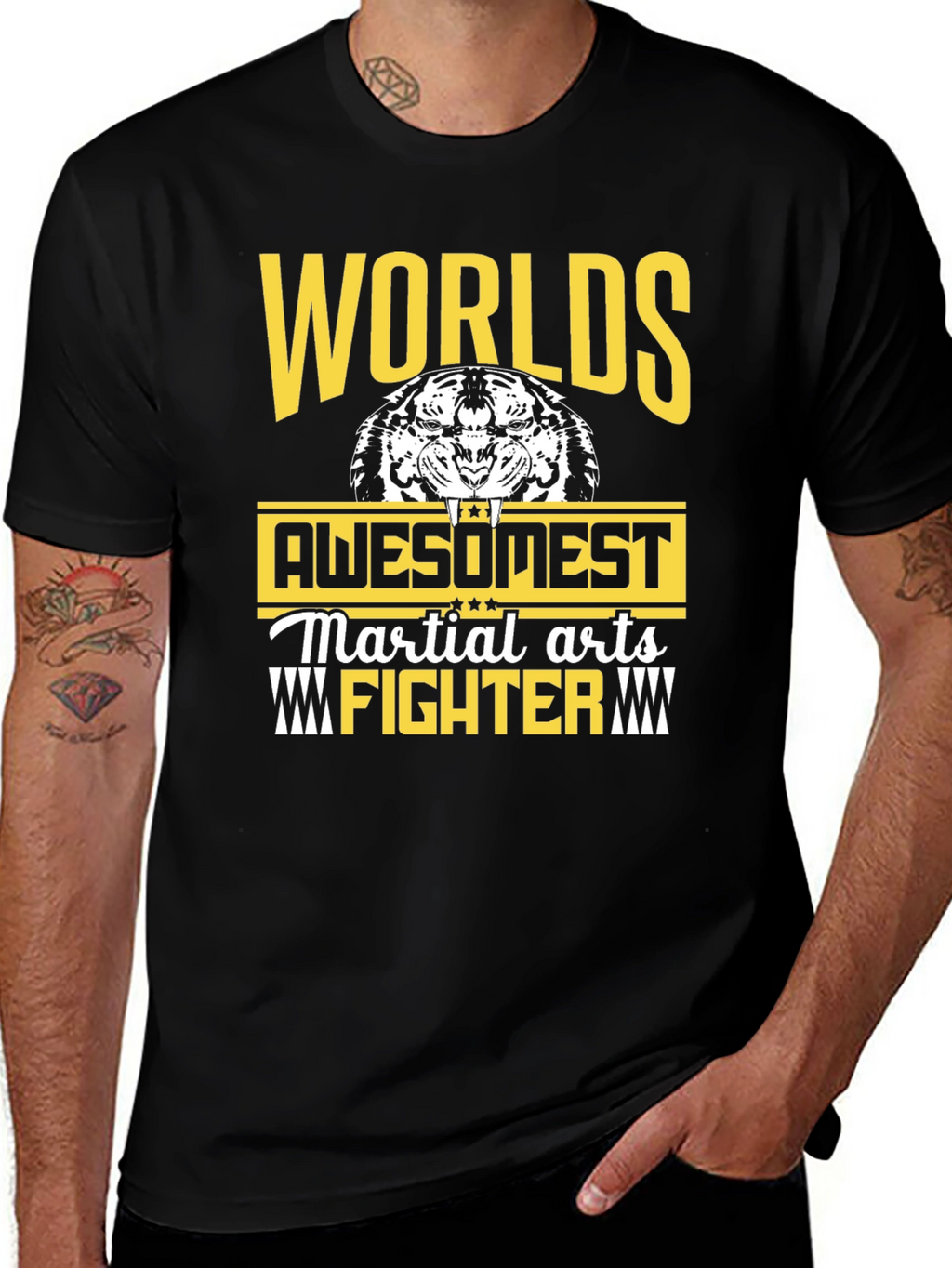 Worlds Awesomest Martial Arts Fighter Graphic T-Shirt