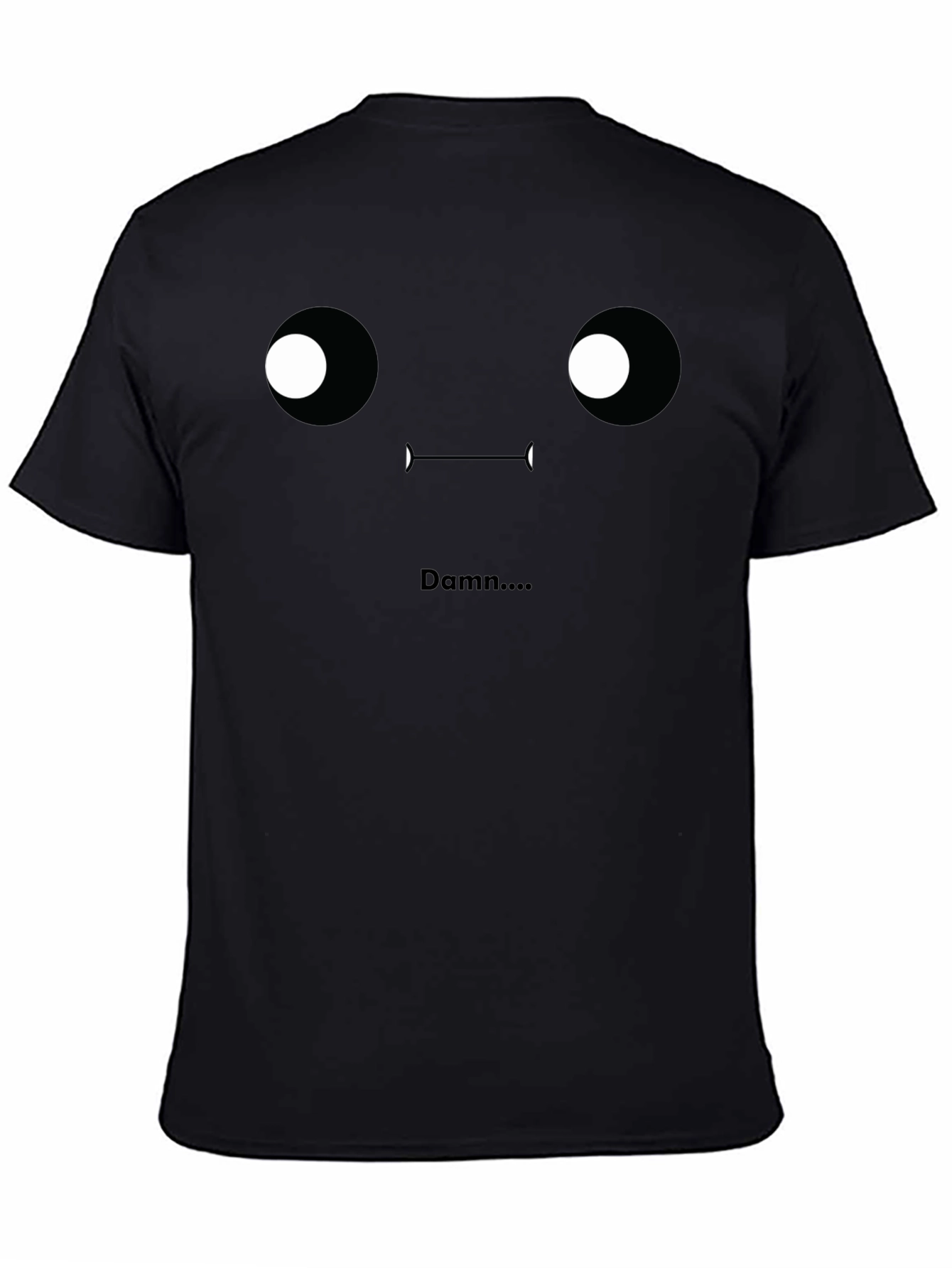 Damn T-Shirt - Funny Face Graphic Tee - Black