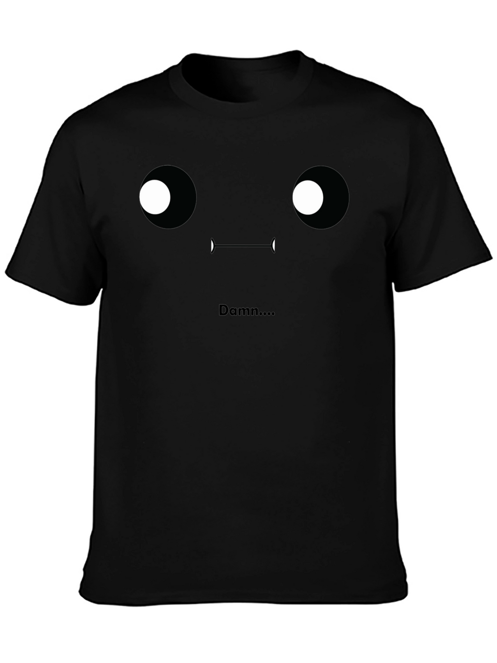 Damn T-Shirt - Funny Face Graphic Tee - Black