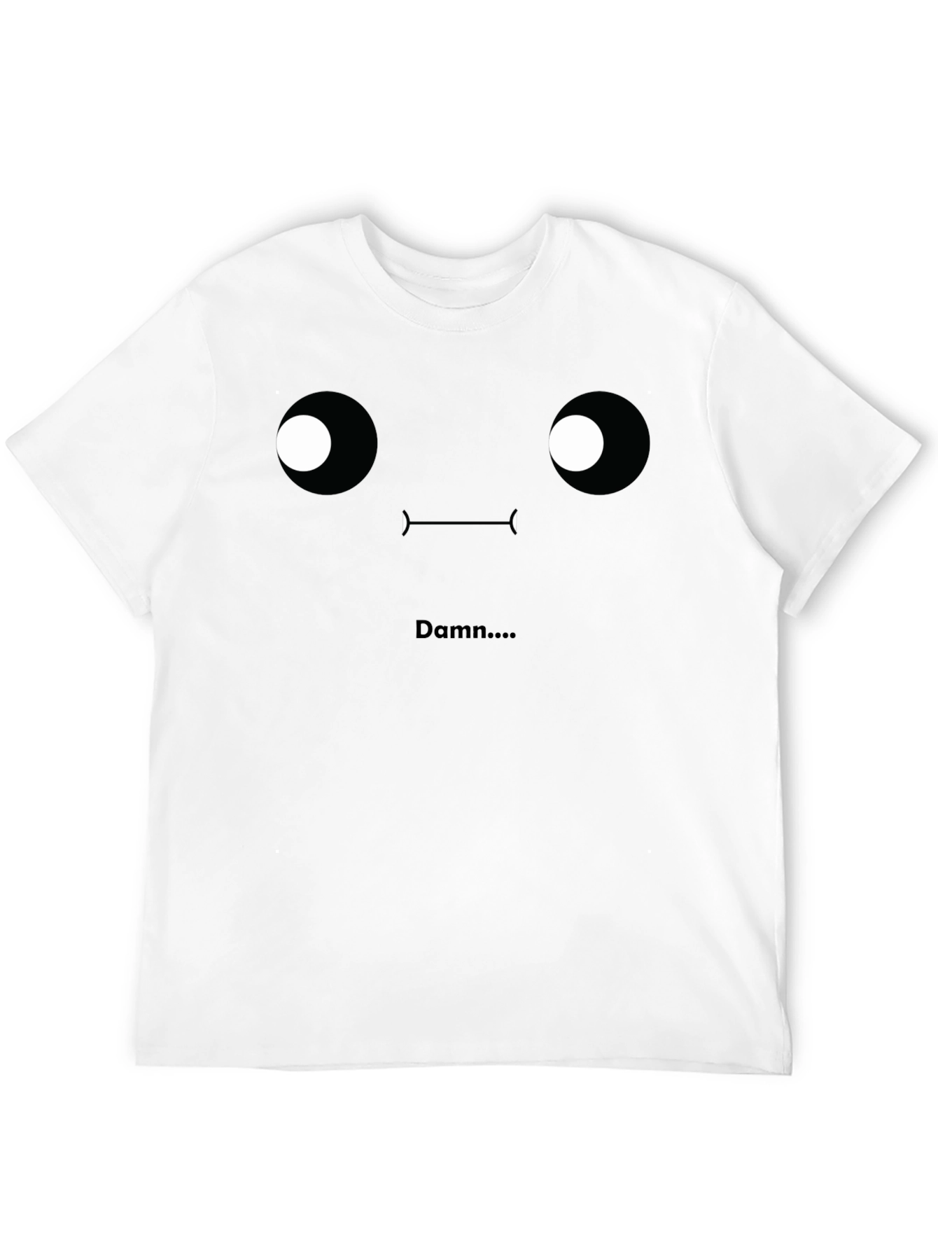Damn T-Shirt - Funny Face Graphic Tee - Black