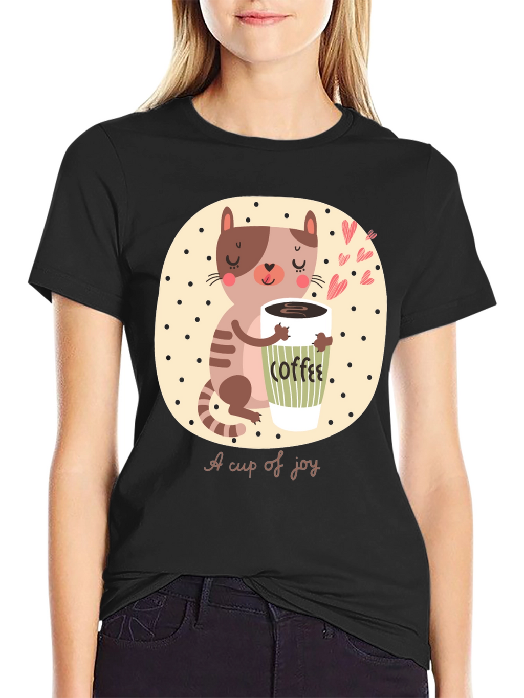 Cute Cat Coffee Lover T-Shirt