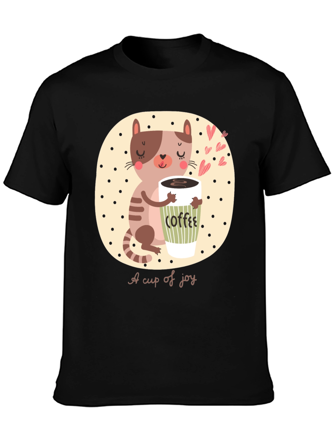 Cute Cat Coffee Lover T-Shirt