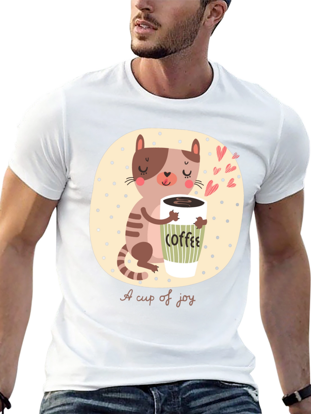Cute Cat Coffee Lover T-Shirt