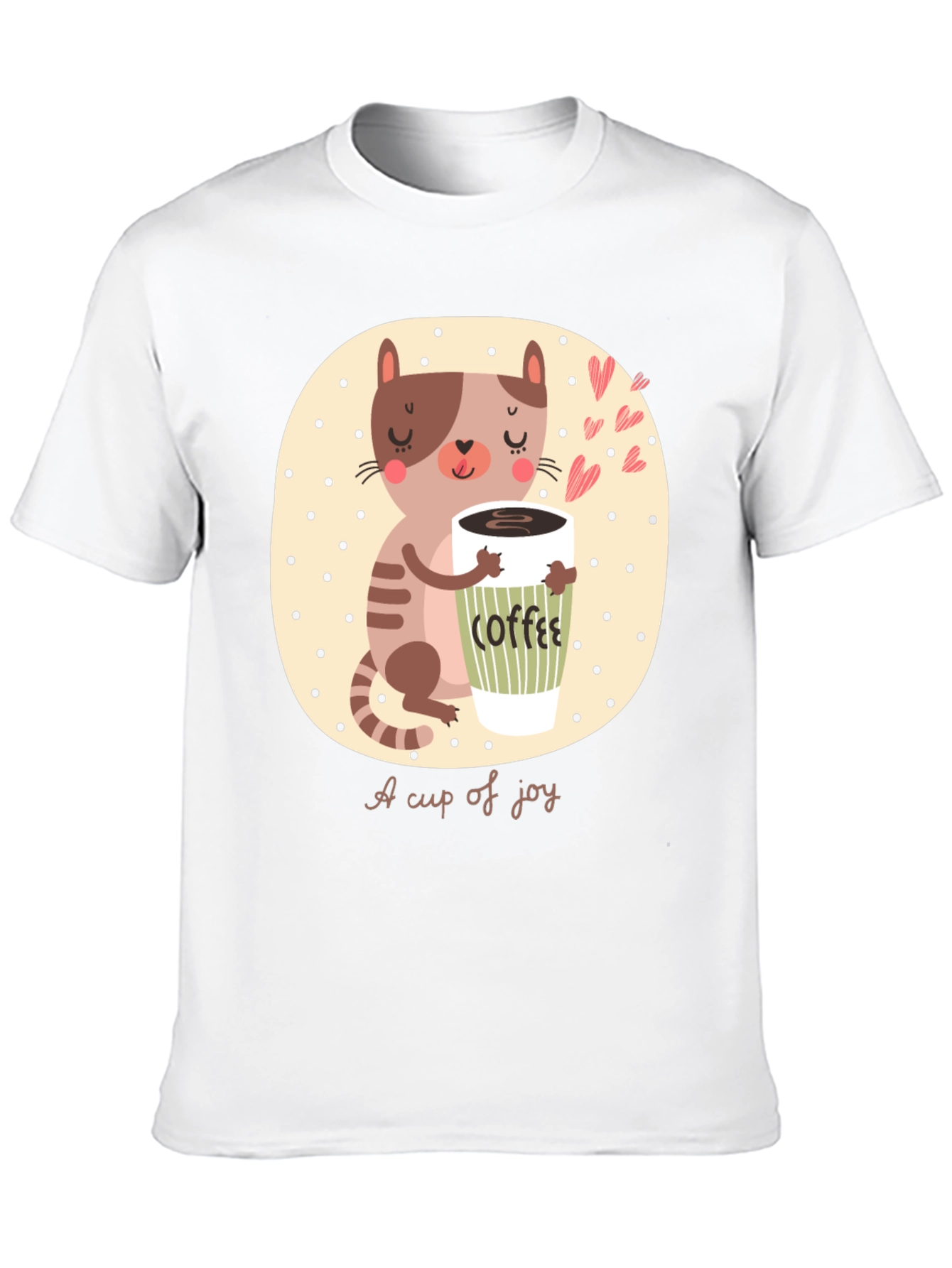 Cute Cat Coffee Lover T-Shirt