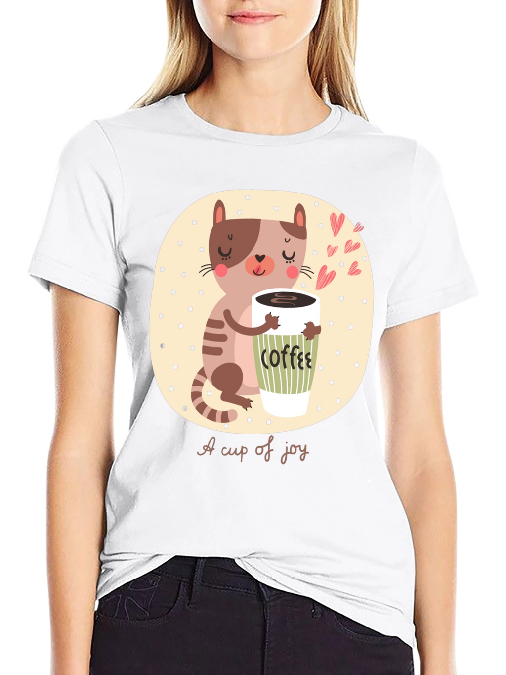 Cute Cat Coffee Lover T-Shirt
