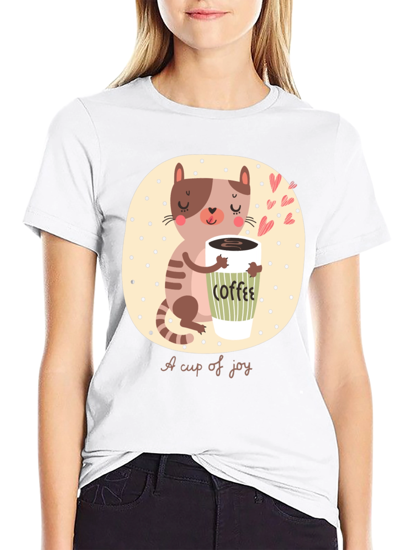 Cute Cat Coffee Lover T-Shirt