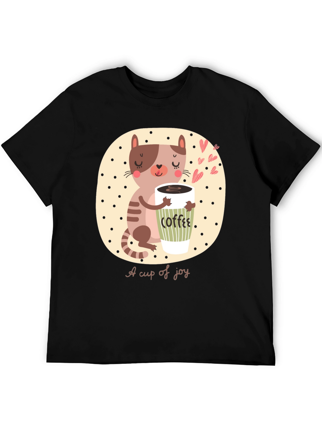 Cute Cat Coffee Lover T-Shirt