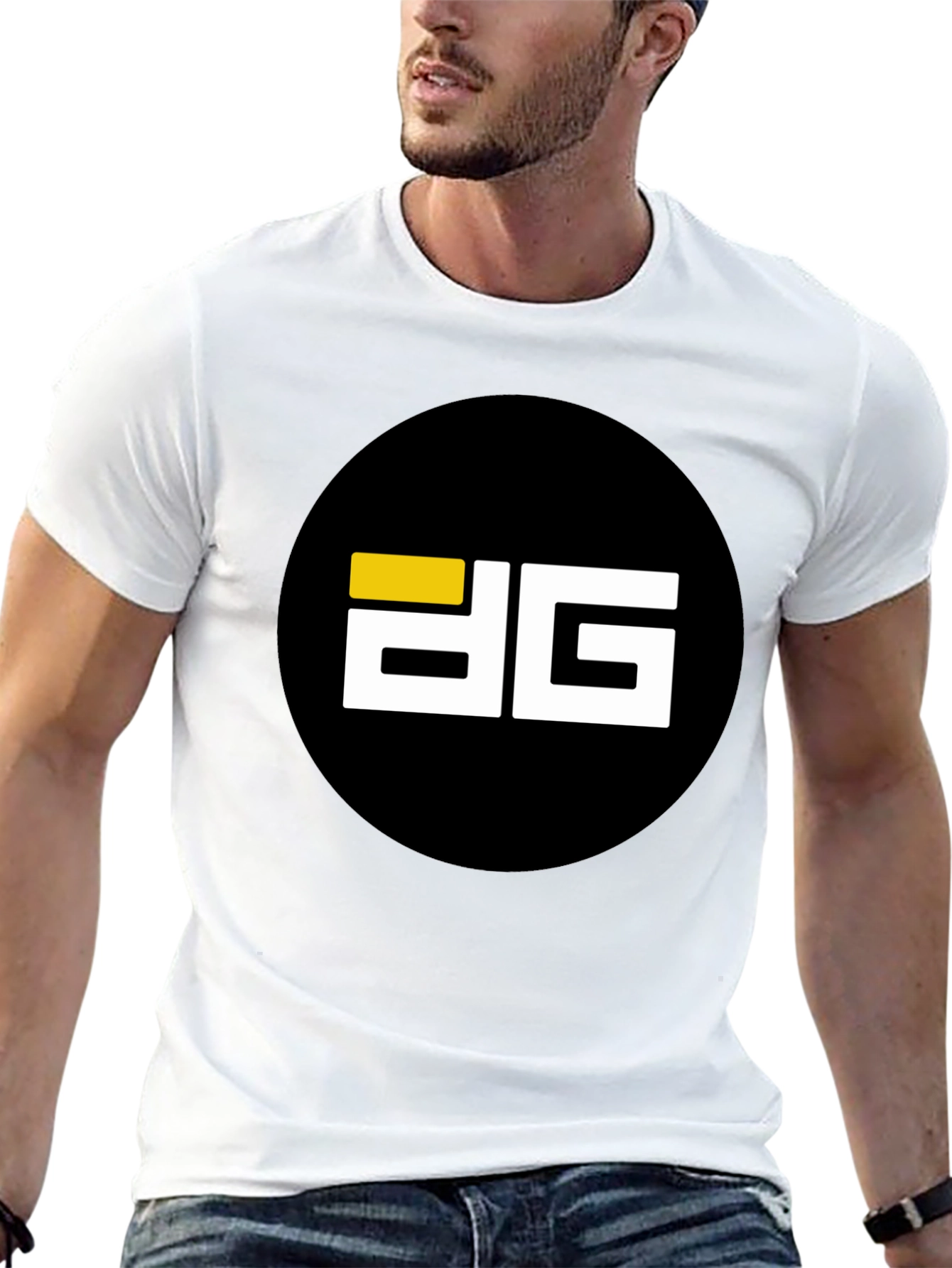 Modern Black T-Shirt with Bold Graphic Logo
