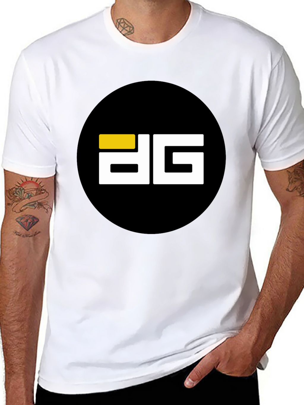Modern Black T-Shirt with Bold Graphic Logo