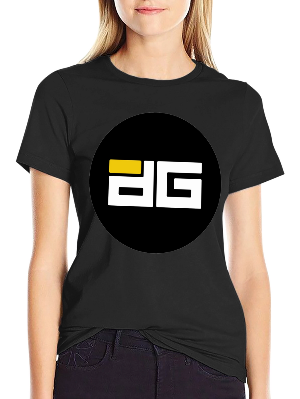 Modern Black T-Shirt with Bold Graphic Logo