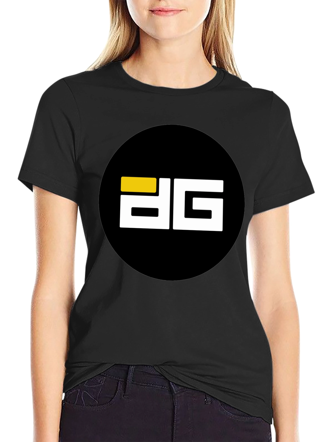 Modern Black T-Shirt with Bold Graphic Logo