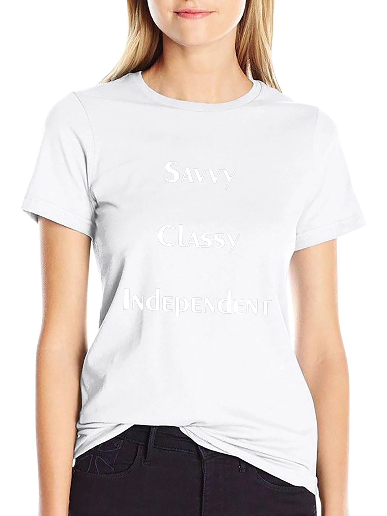 Savvy Classy Independent Black T-Shirt