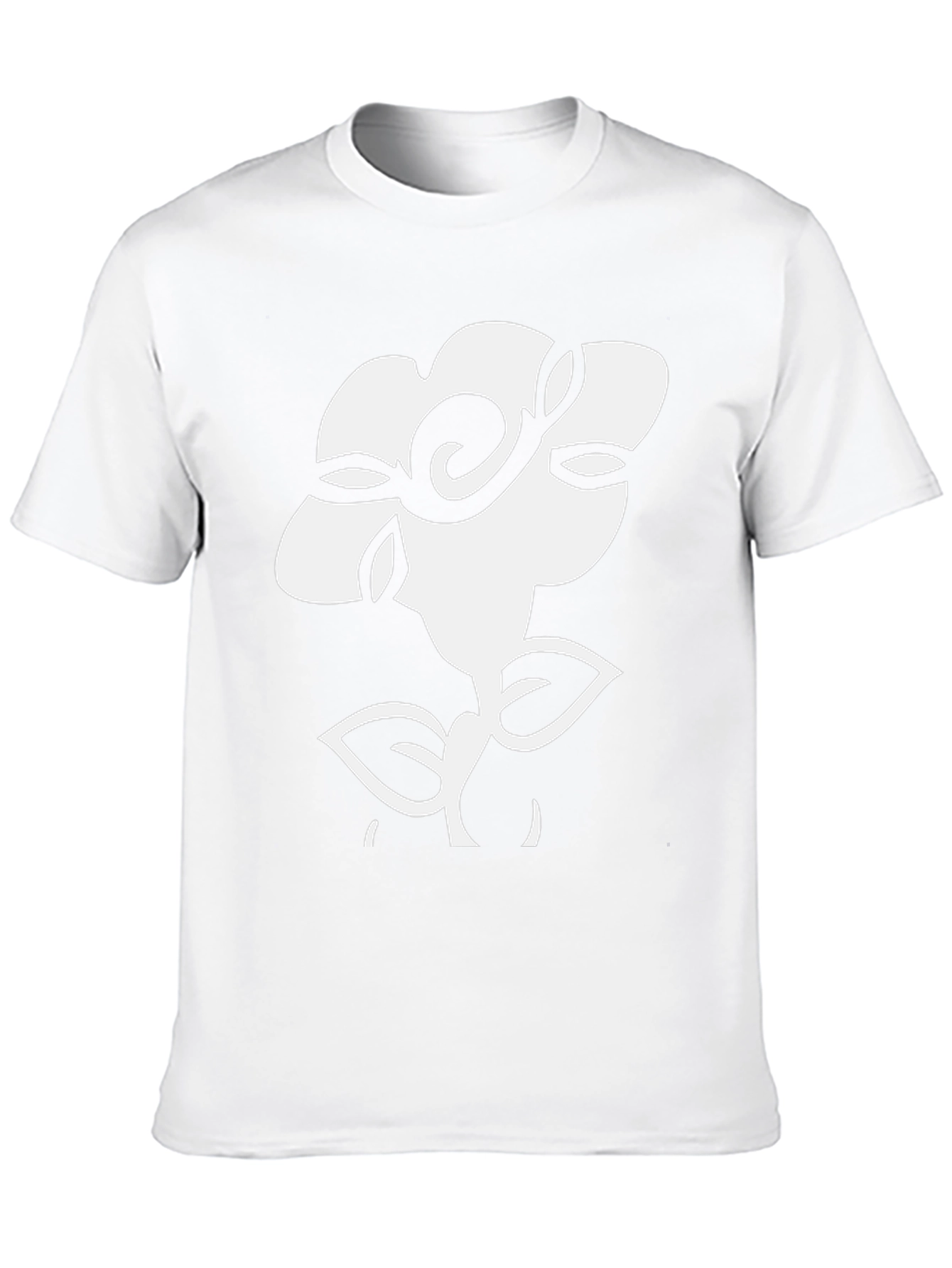 Floral Graphic Tee - Black Cotton T-Shirt