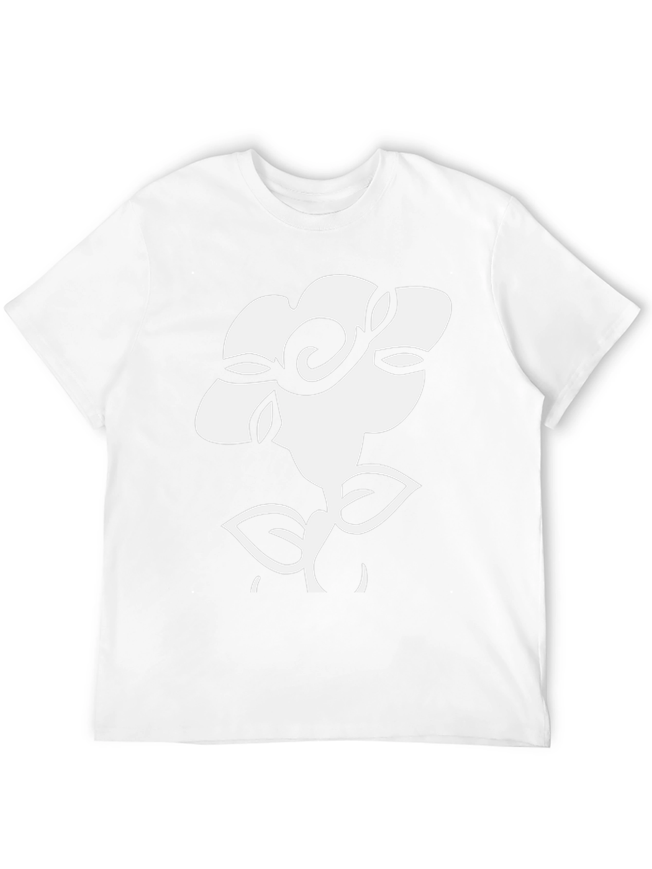 Floral Graphic Tee - Black Cotton T-Shirt