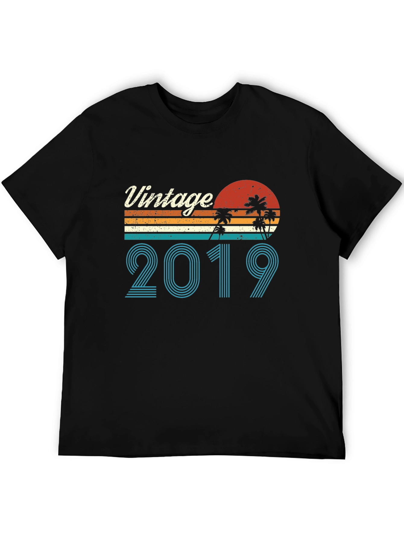 Vintage 2019 Palm Tree Sunset T-Shirt