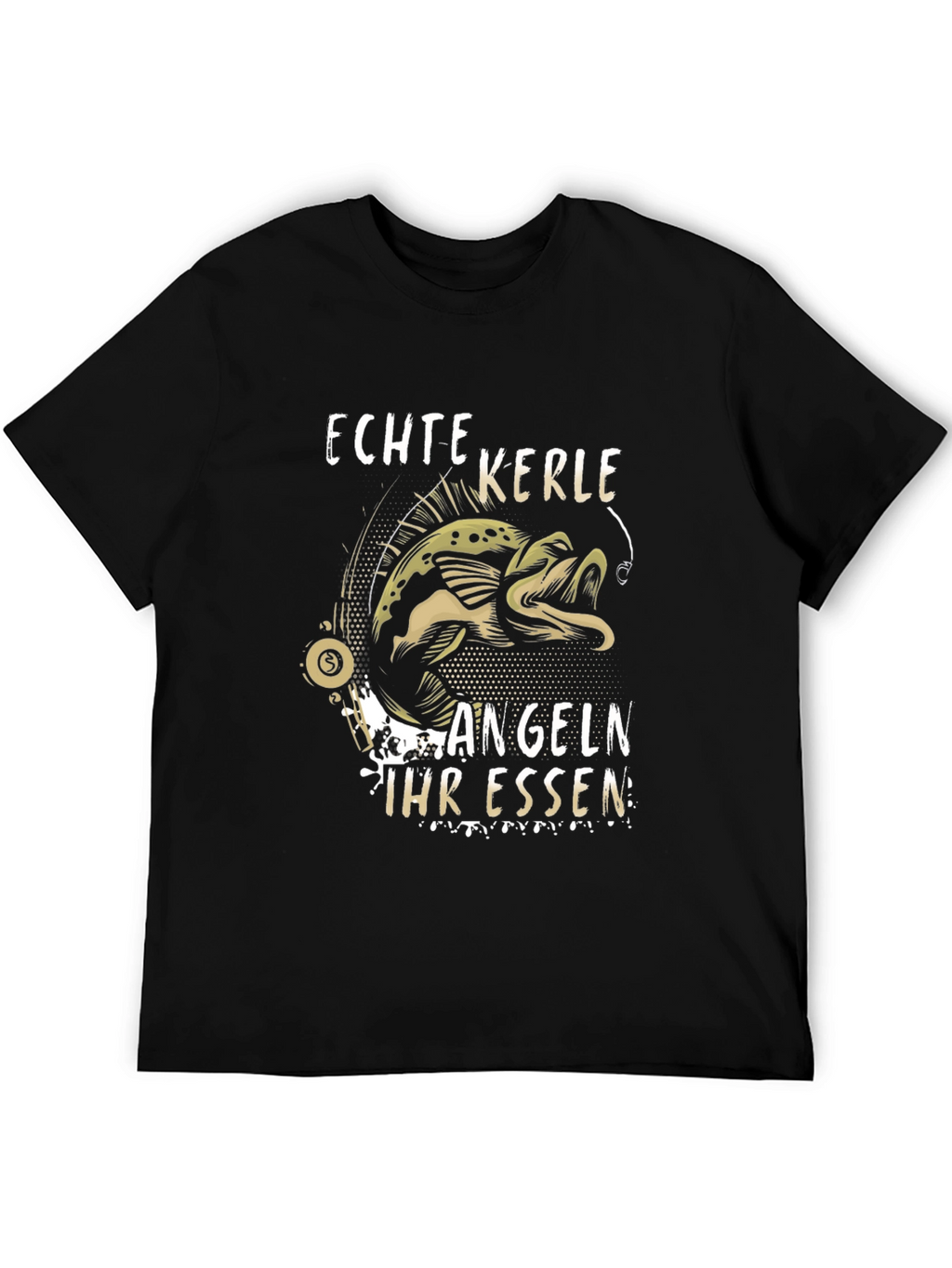 Mens Echte Kerle Angeln T-Shirt - Fishing Design