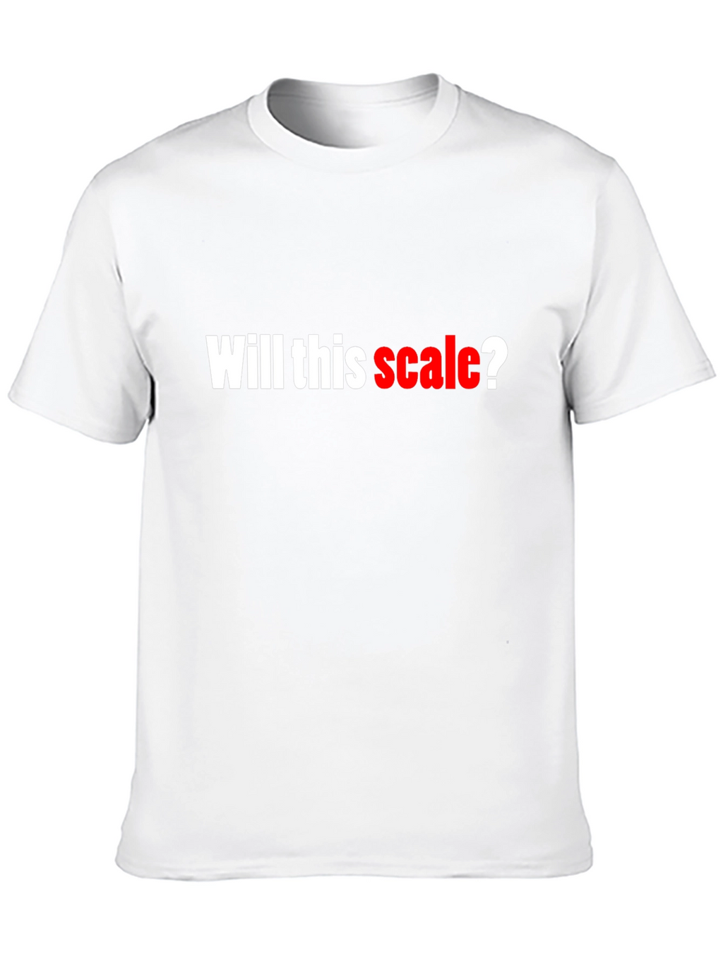 Will This Scale? Black Cotton Graphic T-Shirt
