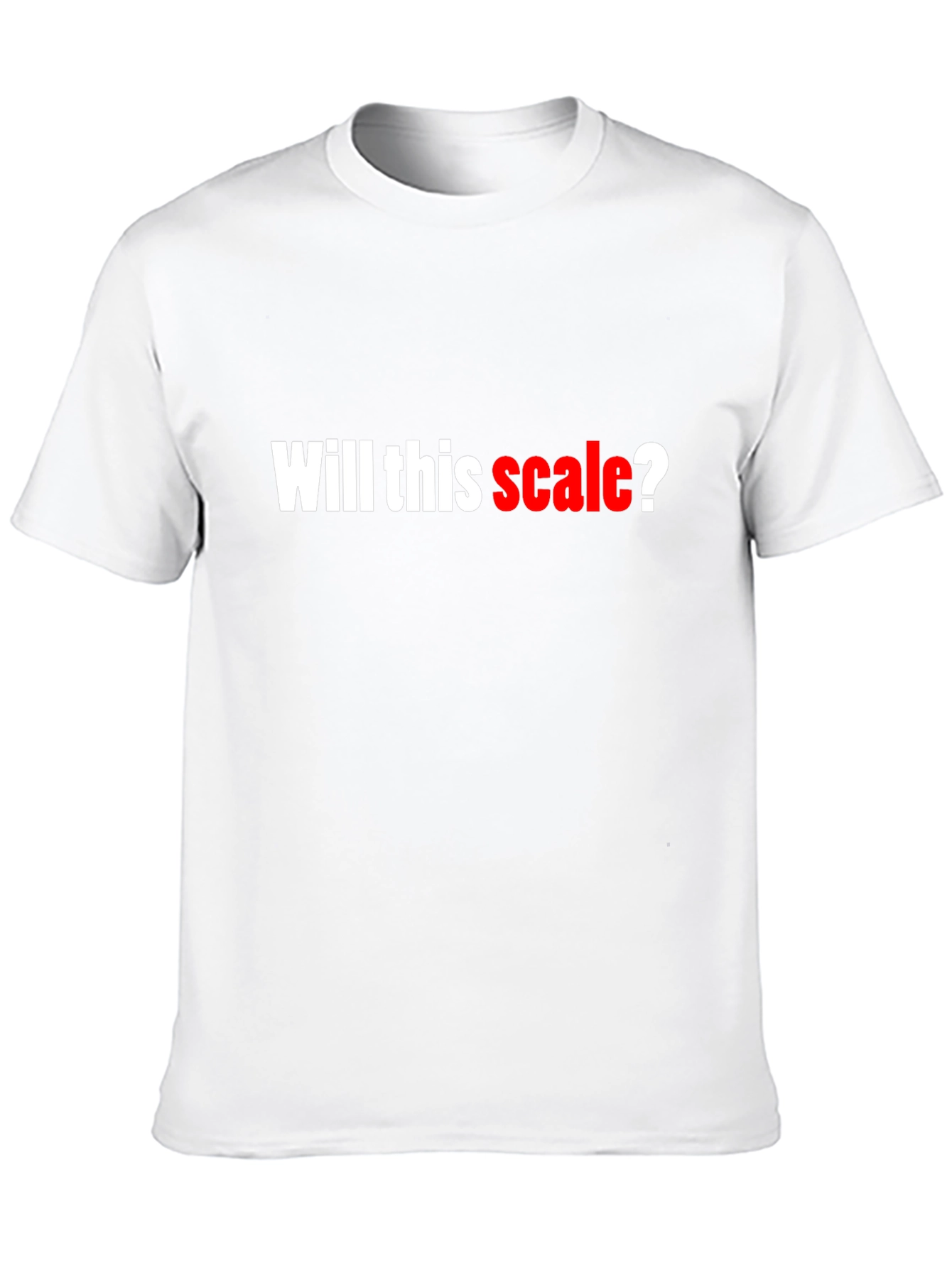Will This Scale? Black Cotton Graphic T-Shirt